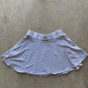 “So” Juniors Grey & White Striped Skater Skirt
